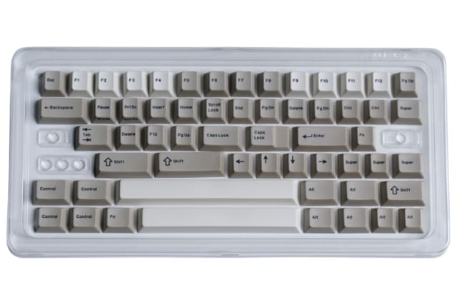 WOBKEY Zen65 Ultra - Warm Silver Keyboard · Milktooth